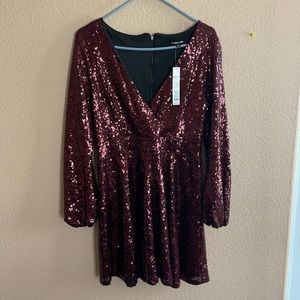 Brand new Burgundy sequin dress!